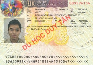 Du học Anh - Chúc Mừng Trương Quang Vũ đã đậu visa du học Anh!